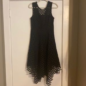 Black asymmetrical dress